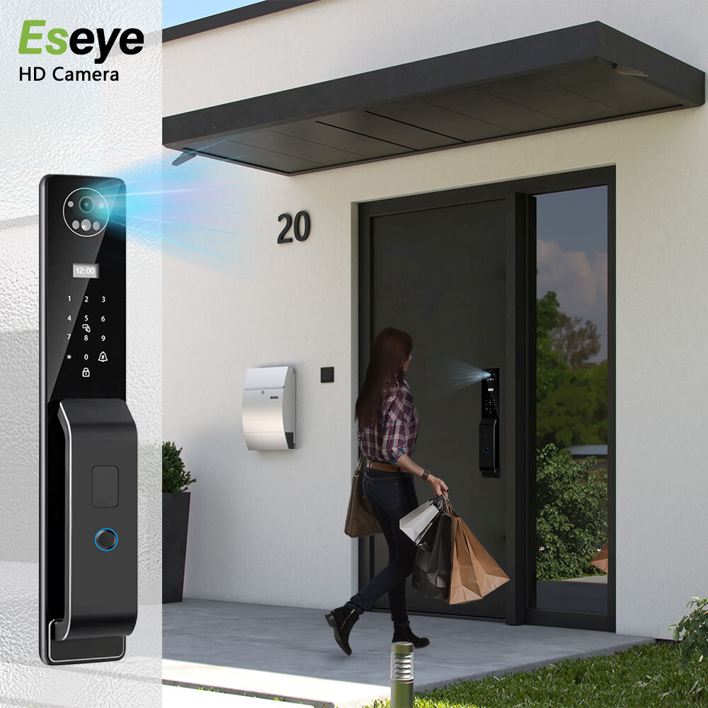 smart biometric fingerprint door lock built-in doorbell and camera, biometric smart lock, smart biometric door lock, smart door lock biometric, commercial keyless entry door lock