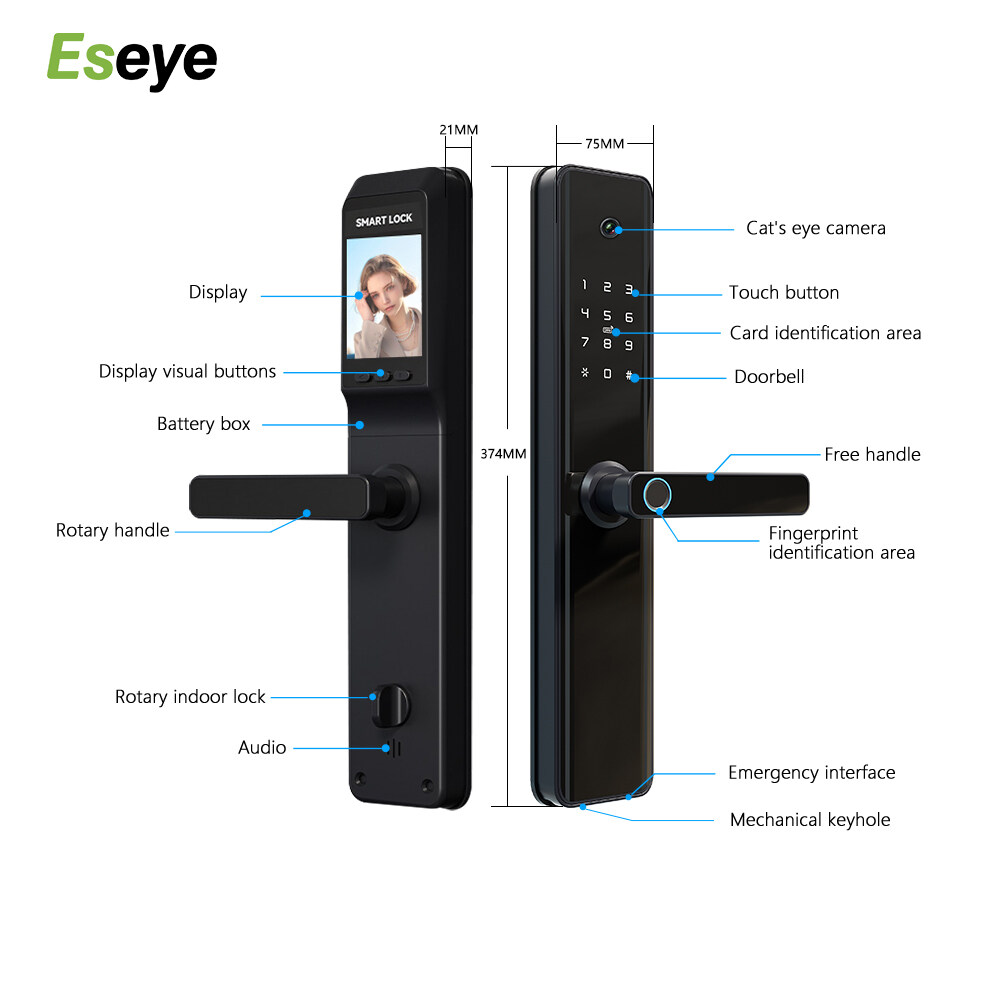 smart biometric fingerprint door lock built-in doorbell and camera, biometric smart lock, smart biometric door lock, smart door lock biometric, smart lock biometric