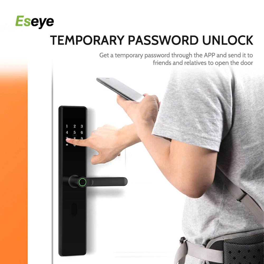 Manufacturer Keyless Touch Screen Electric Tuya WiFi Smart Intelligent Fingerprint Door Lock For Wholesale