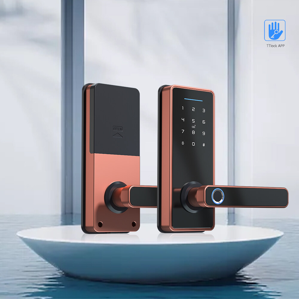 Best Quality Black Antique Brass Aluminum Alloy Metal Smart Intelligent Lock With Handle For Wholesale