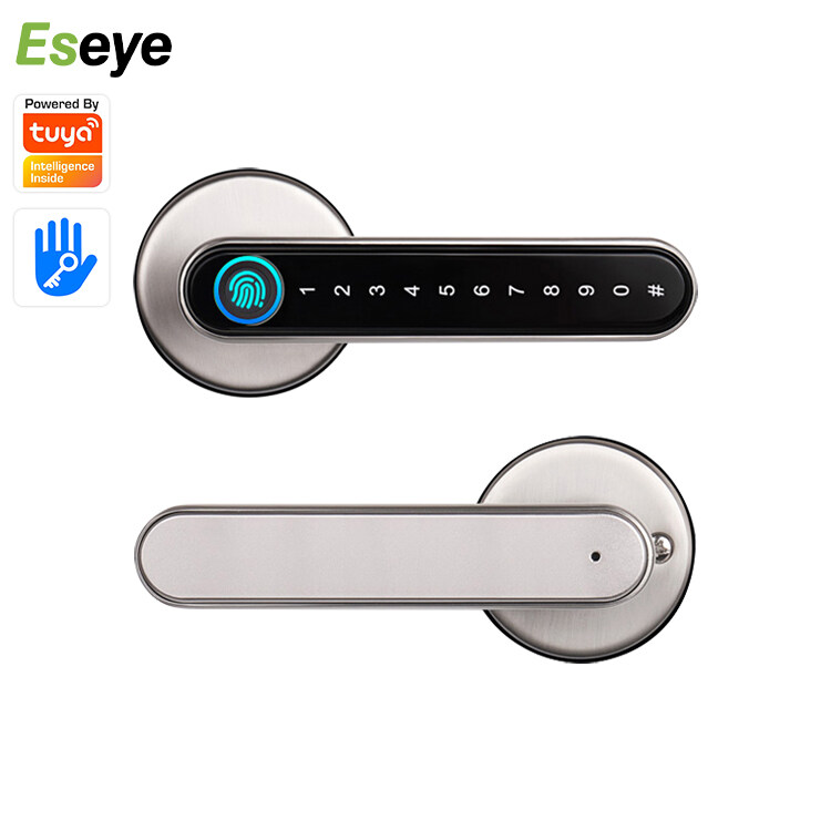 inteligente entry biometric digital hotel gate door handle wifi tuya smart fingerprint door lock