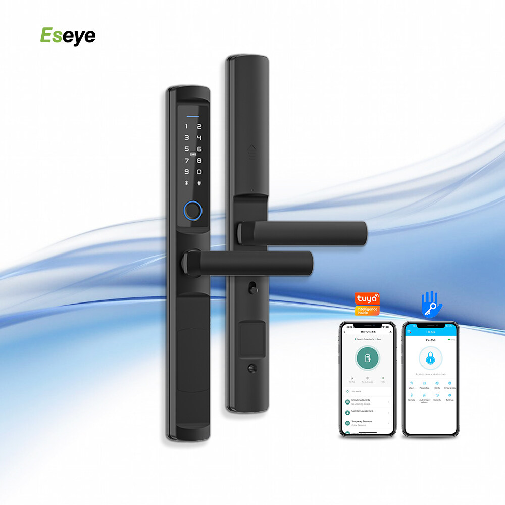 Eseye Smart Camera With TTLOCK APP Fingerprint Rfid Card Password Aluminum Sliding Door Lock Doorbell Bulit-in