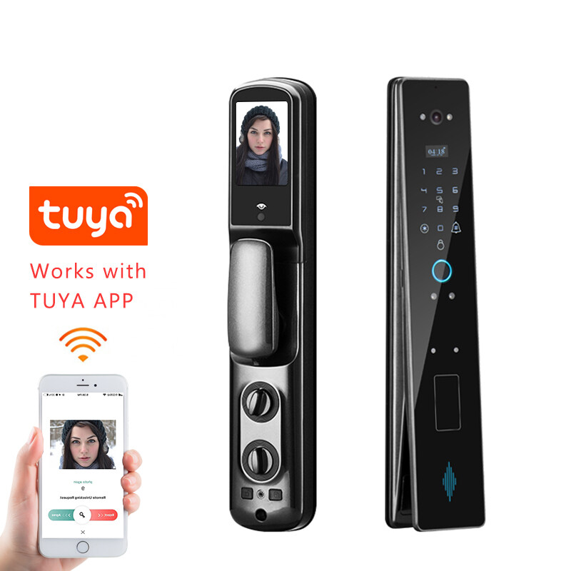 Eseye Camera Video Fingerprint Fingerprint Cat Eye Wifi Phone Intercom Key Security Home TT Electronic Smart Door Lock