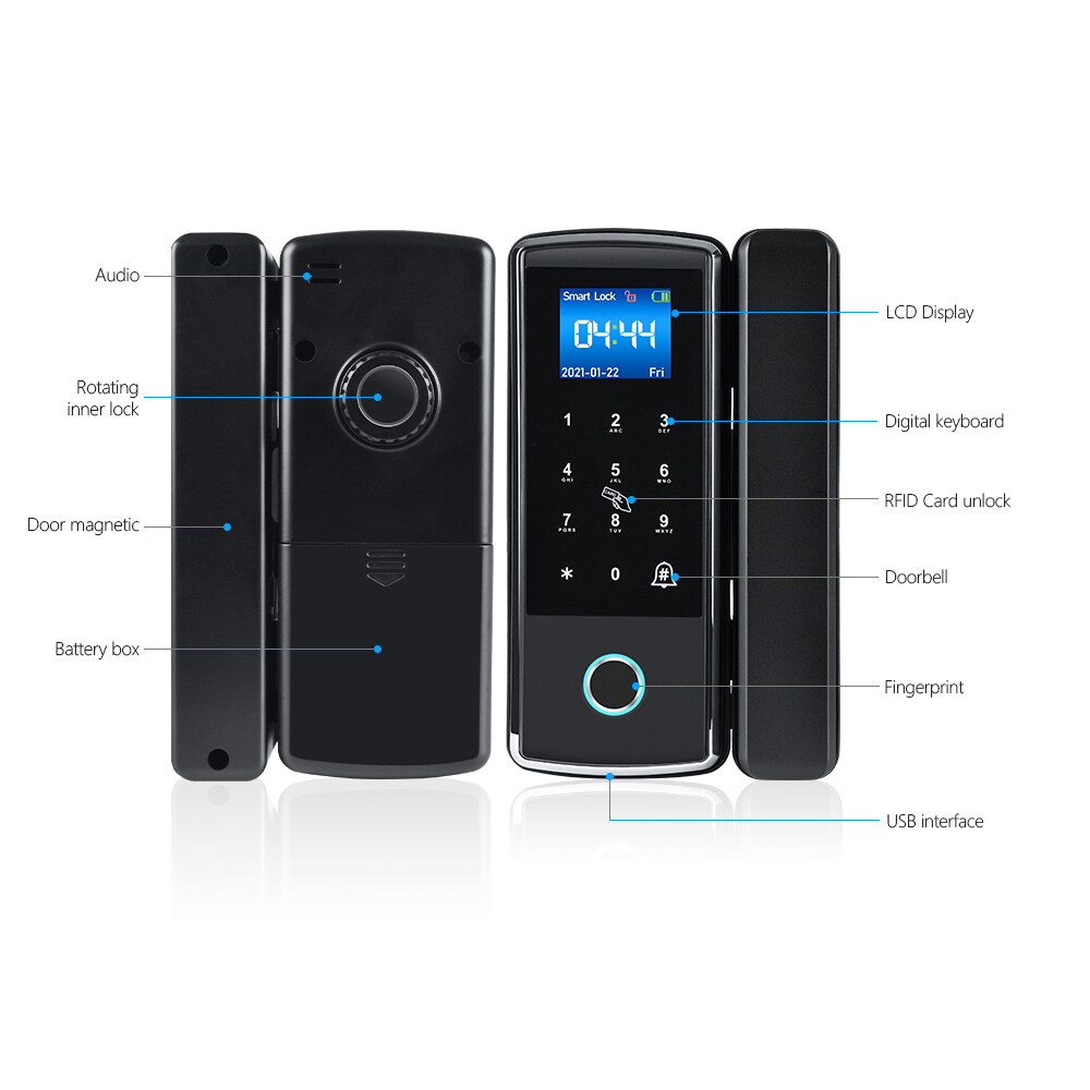 smart lever door lock, automatic smart door lock, bedroom smart door lock, bluetooth keyless entry smart door lock, double sided smart door lock