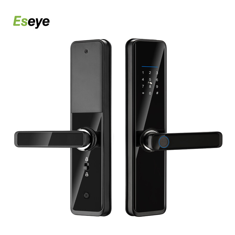 Tuya WIFI Or TTLock Bluetooth Fingerprint Unlock Smart Intelligent Door Handle Lock Hotel Lock With Handle For Wholesale