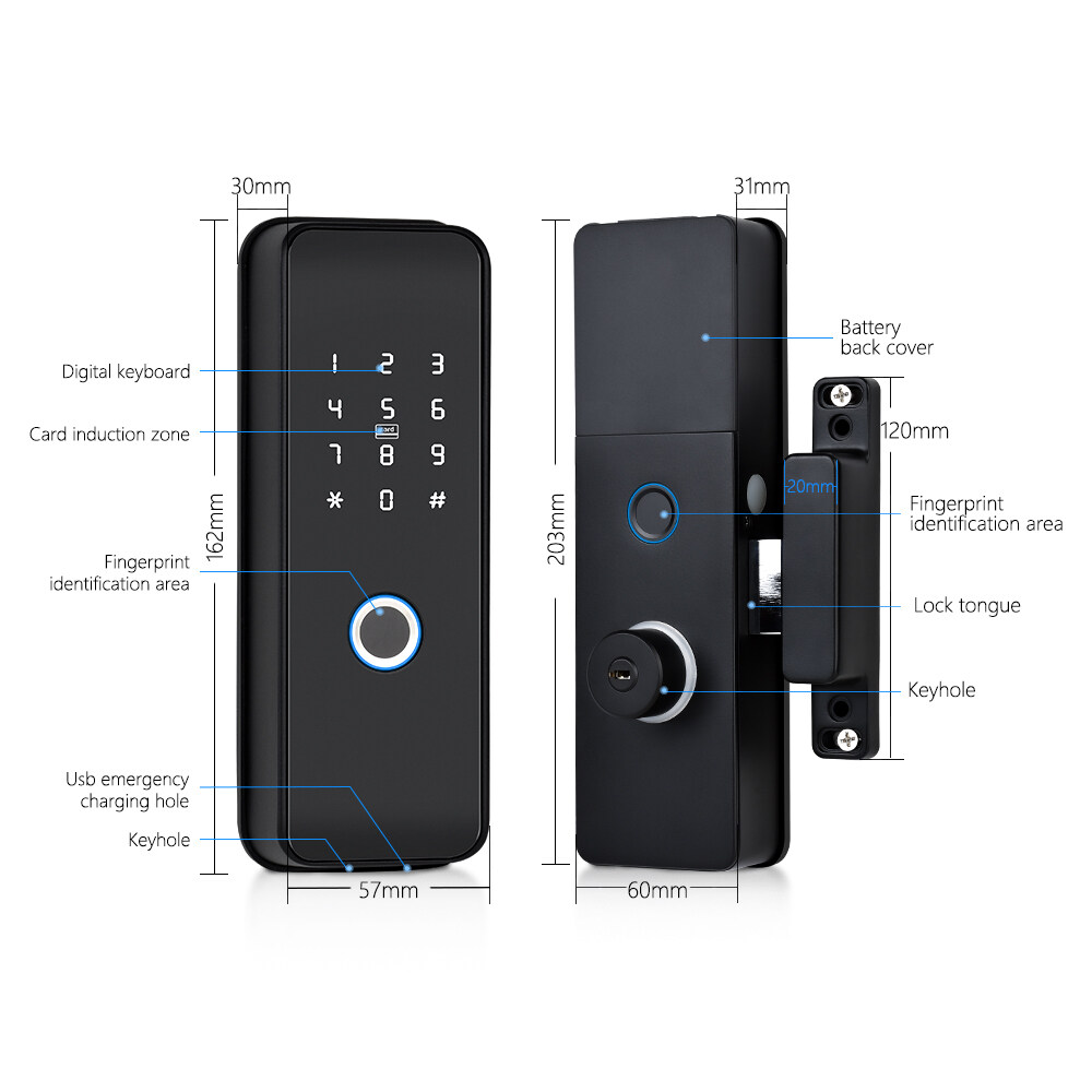 electronic locking door handle, electronic touch pad door lock, double sided electronic door locks, electronic buzzer door locks, electronic card reader door lock