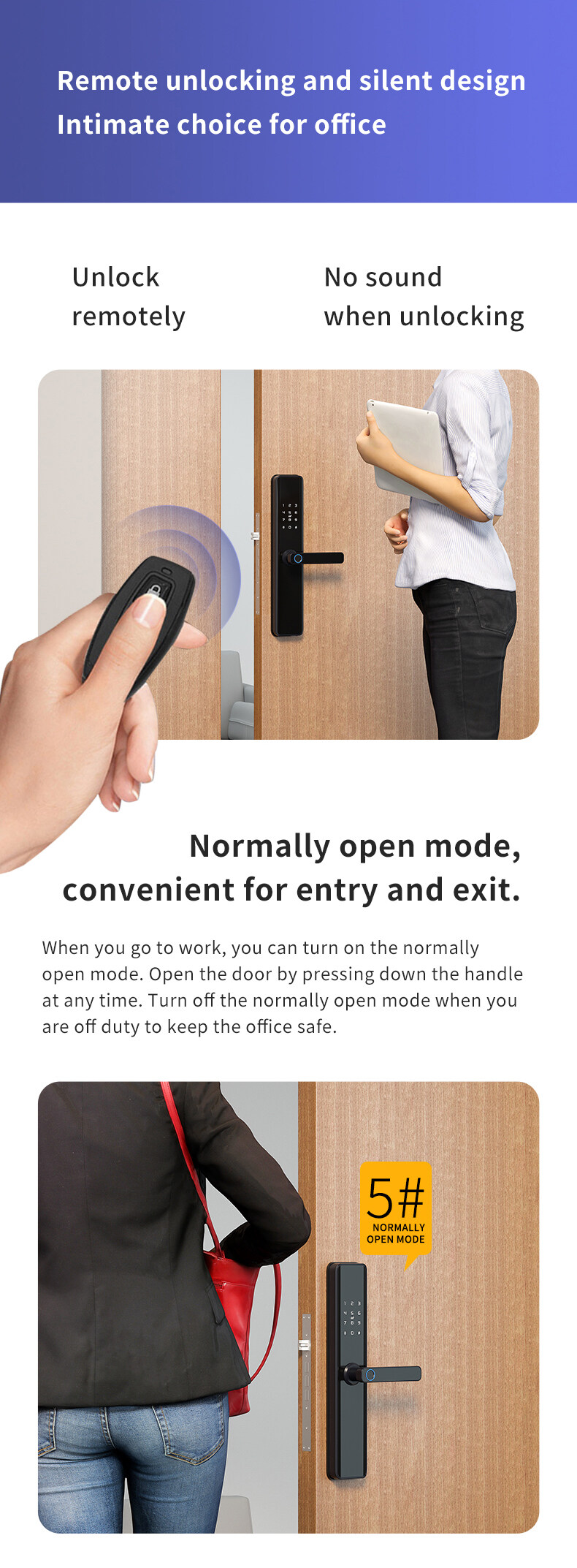 Electronic Tempered Office/Biometric Smart Lock/Electronic Smart Door Locks wholesale,supplier,OEM,factory,exporter